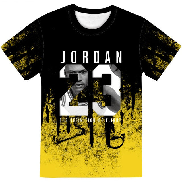 Man's Jordan 23 3D T Shirts Men Camouflage O-neck Fashion Printed 23 Hip-Hop Tee Camisetas Clothing Casual Top
