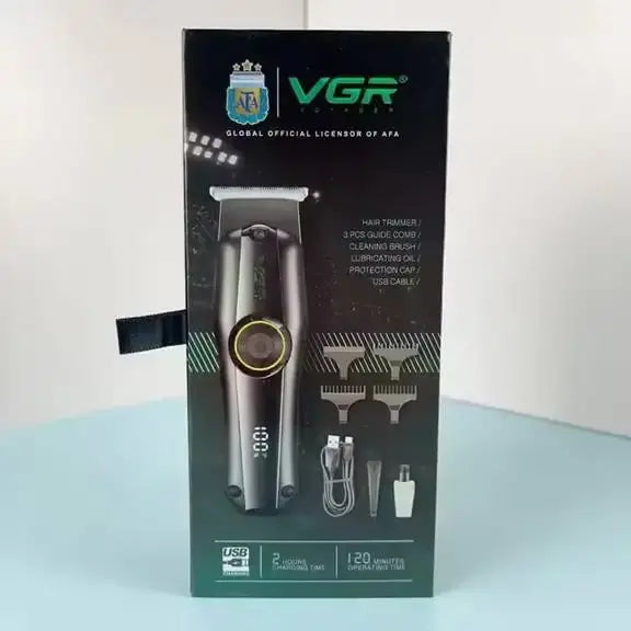VGR V-905 Cortadora Profesional de Pelo y Barba – Trimmer de Precisión con Cuchilla en T y 3 Velocidades