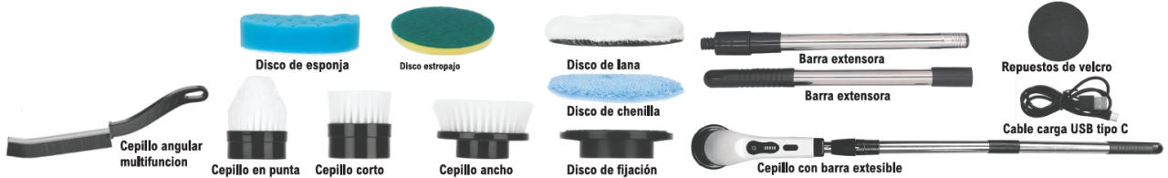 Cepillo eléctrico de limpieza 9 en 1