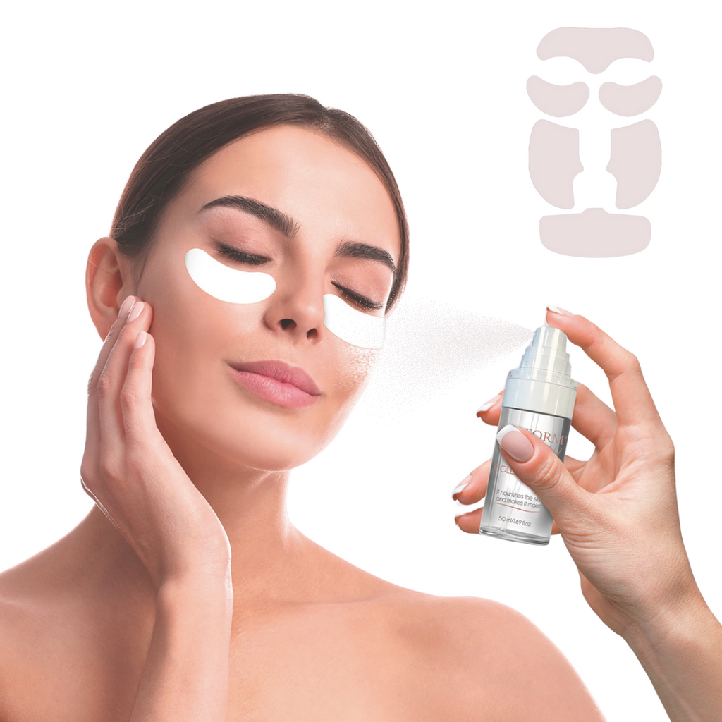 Parches solubles colágeno y ácido hialurónico para el rostro