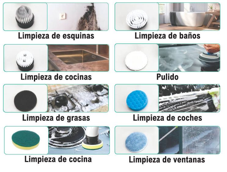 Cepillo eléctrico de limpieza 9 en 1